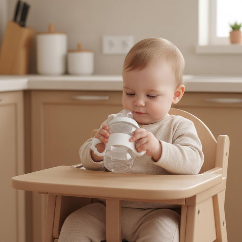 UWSTE 3Pack Baby Bottle Silicone Handles for Tommee Tippee Bottle, Easy Grip Lightweight Bottle Handle Small Hand Gripping for Self Feeding - Image 5